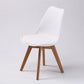 Retro Dining Cafe Chair Padded Seat Set of 2 - White