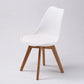 Retro Dining Cafe Chair Padded Seat Set of 4 - White