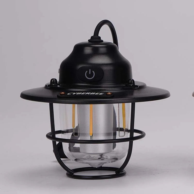 Retro LED Camping Lantern with Multiple Light Modes - USB