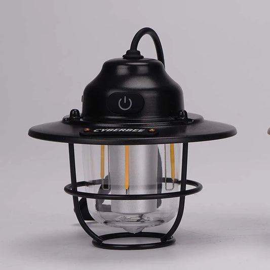 Retro LED Camping Lantern with Multiple Light Modes - USB