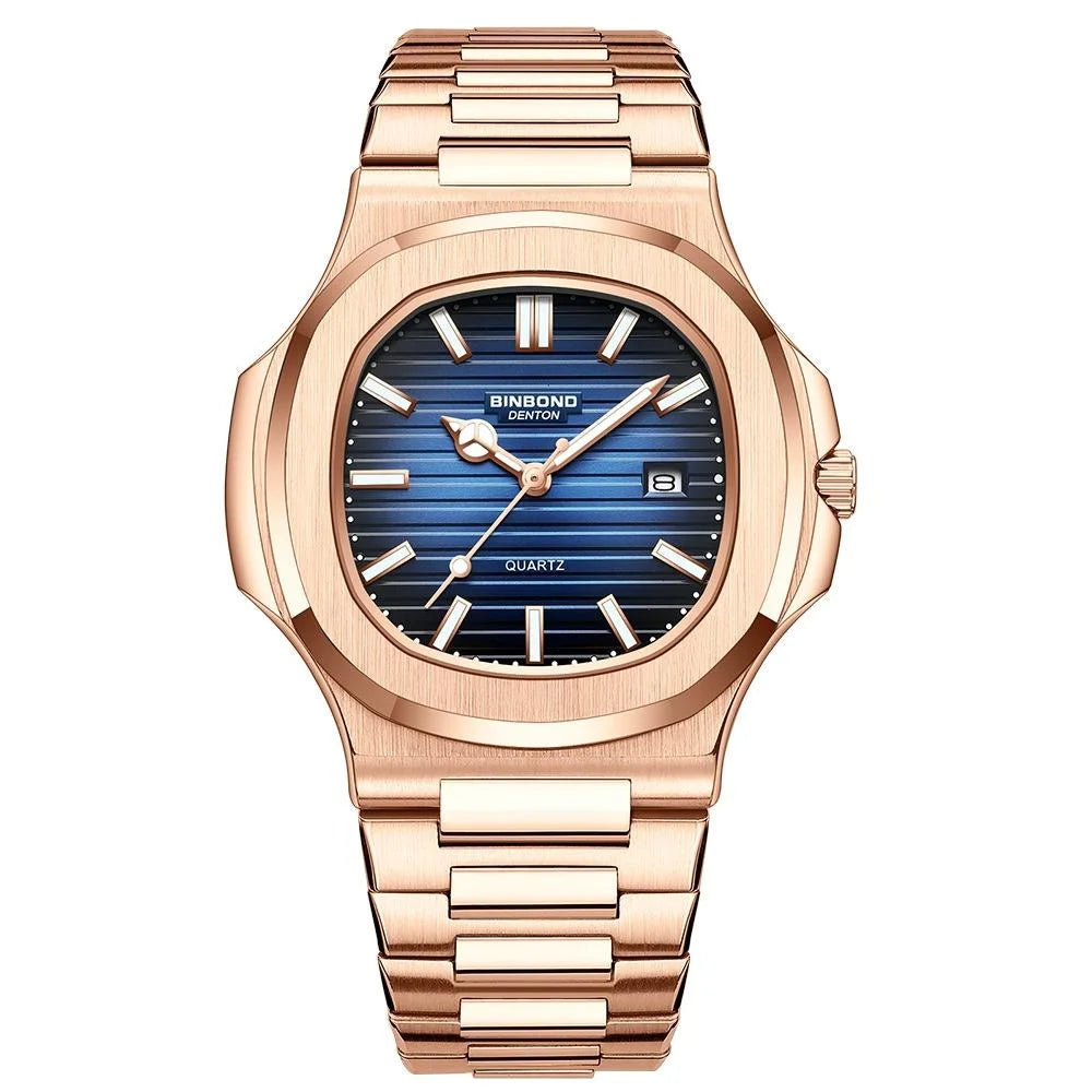Retro Luminous Square Men Quartz Watch - 30m Waterproof