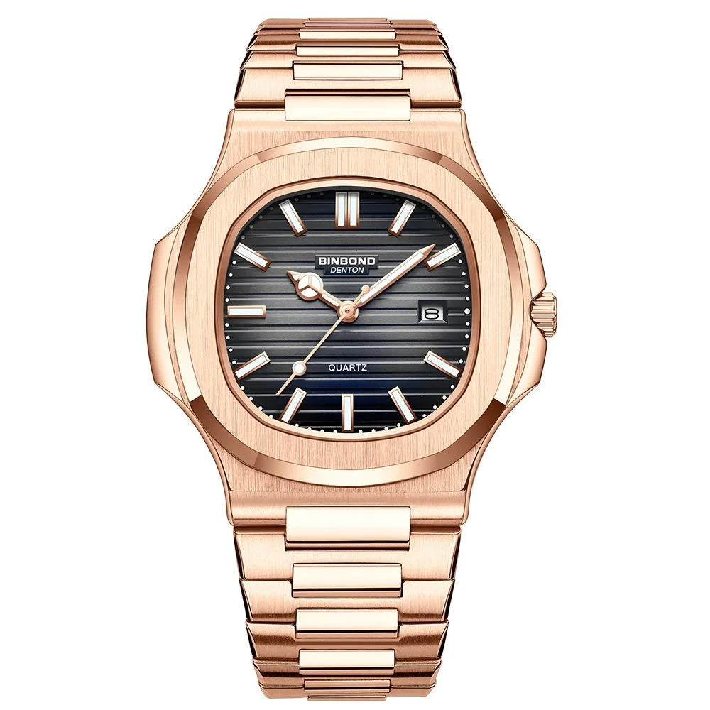 Retro Luminous Square Men Quartz Watch - 30m Waterproof