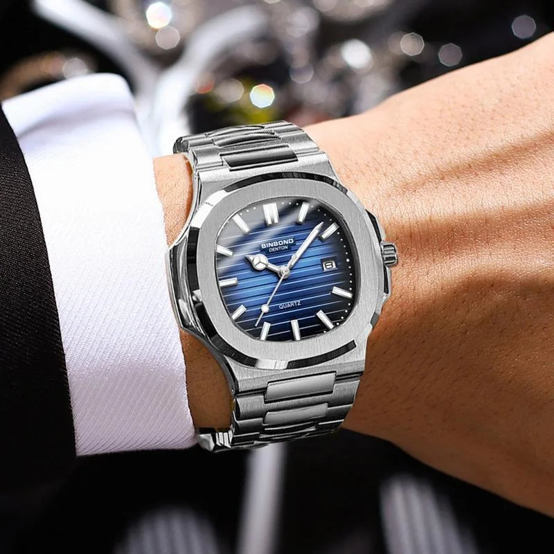 Retro Luminous Square Men Quartz Watch - 30m Waterproof