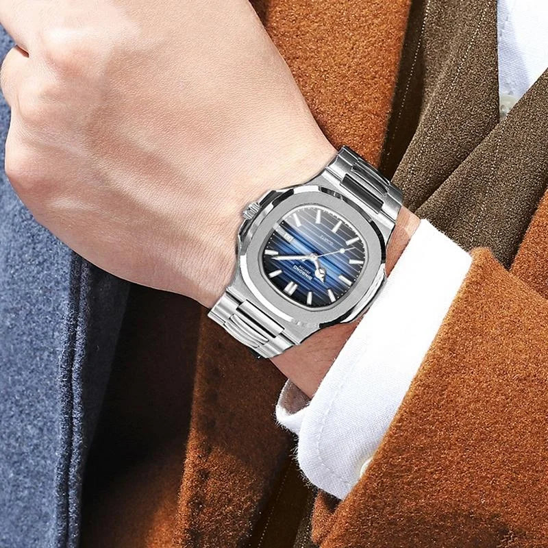 Retro Luminous Square Men Quartz Watch - 30m Waterproof