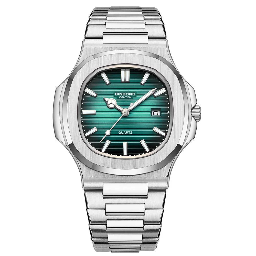 Retro Luminous Square Men Quartz Watch - 30m Waterproof
