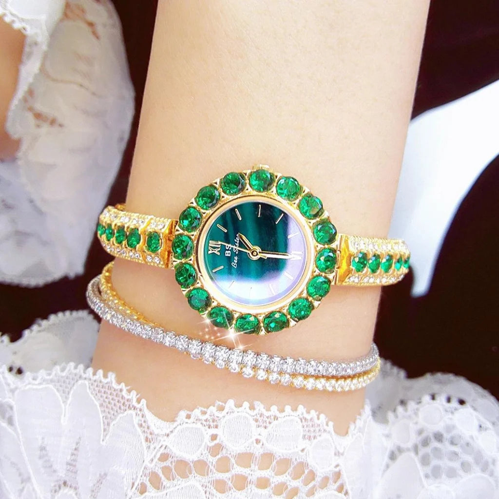 Retro Malachite Texture Watch for Women - Small and Elegant
