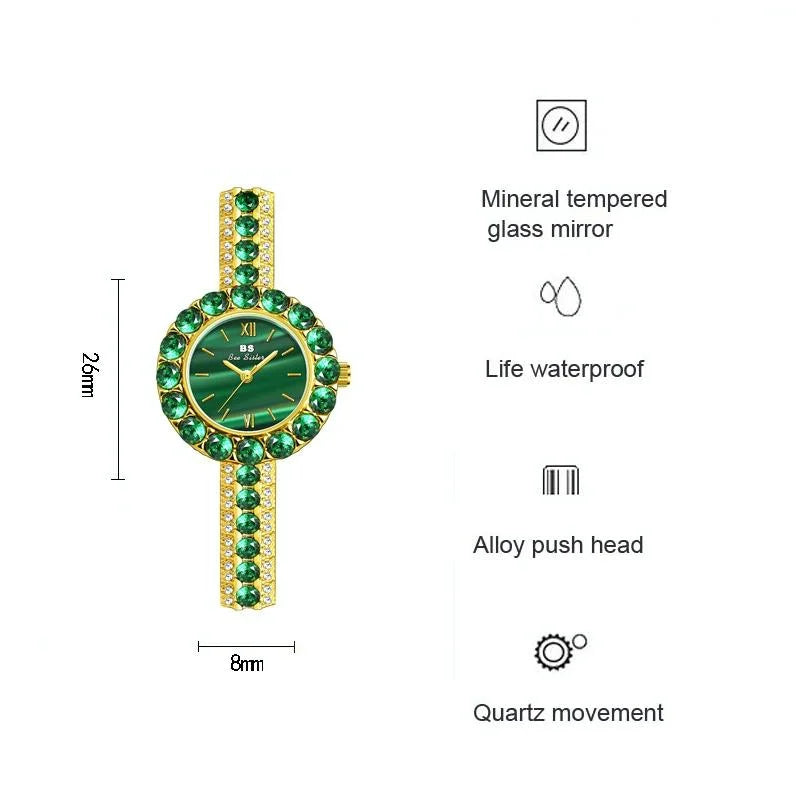Retro Malachite Texture Watch for Women - Small and Elegant