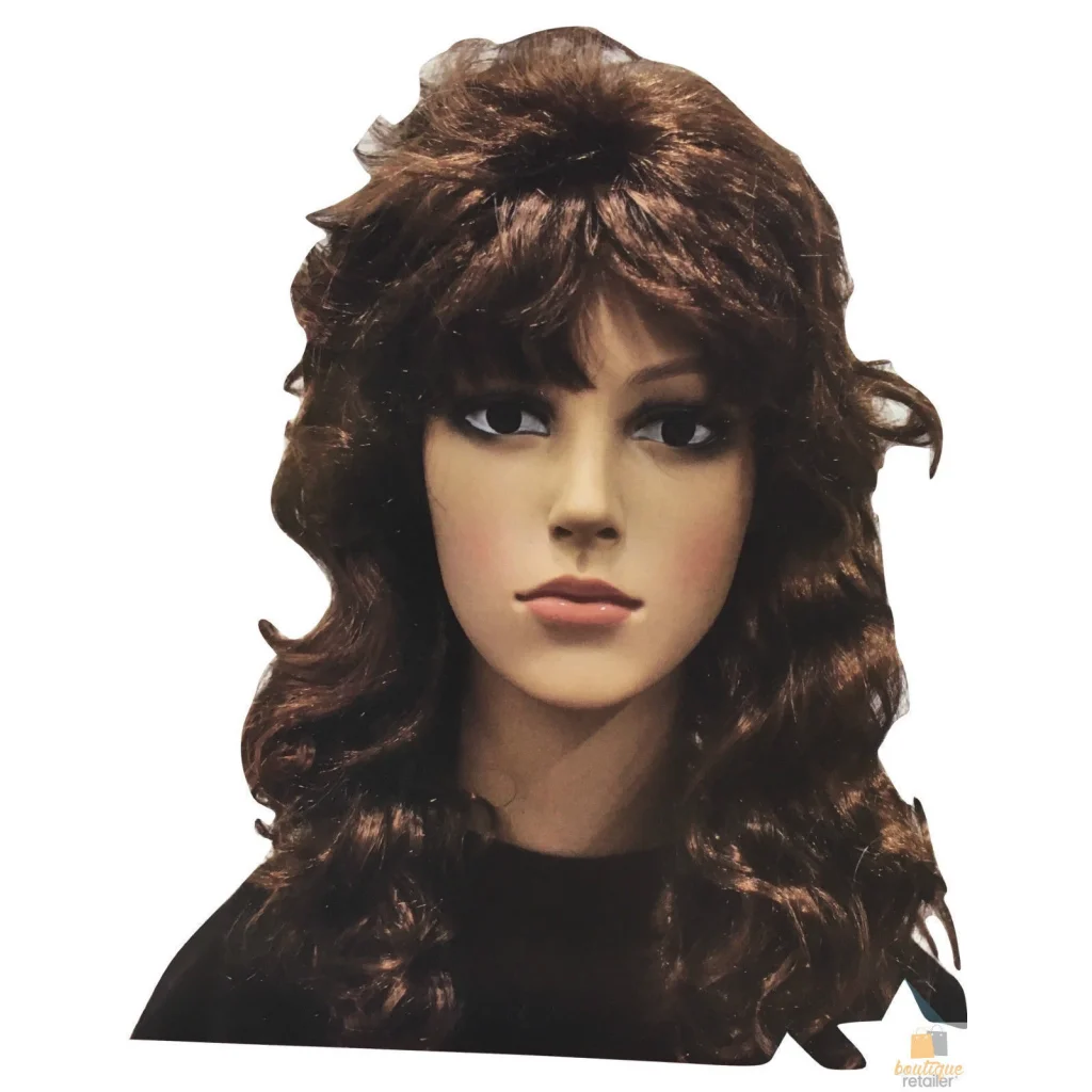 RETRO WIG Curly Long Hair Disco Punk Rock Party Costume 60s
