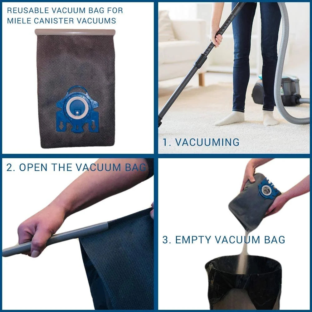 Reusable vacuum cloth with bags miele gn