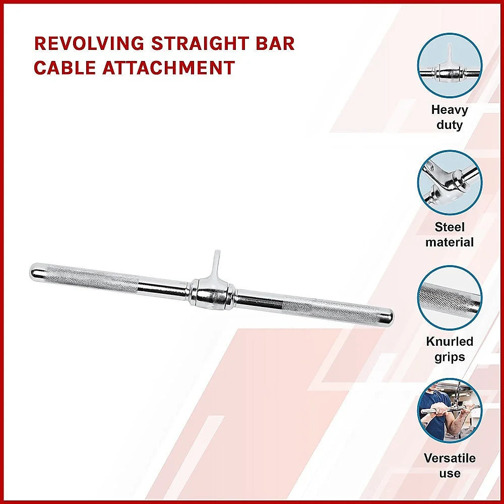 Revolving Straight Bar Cable Attachment - Fitness