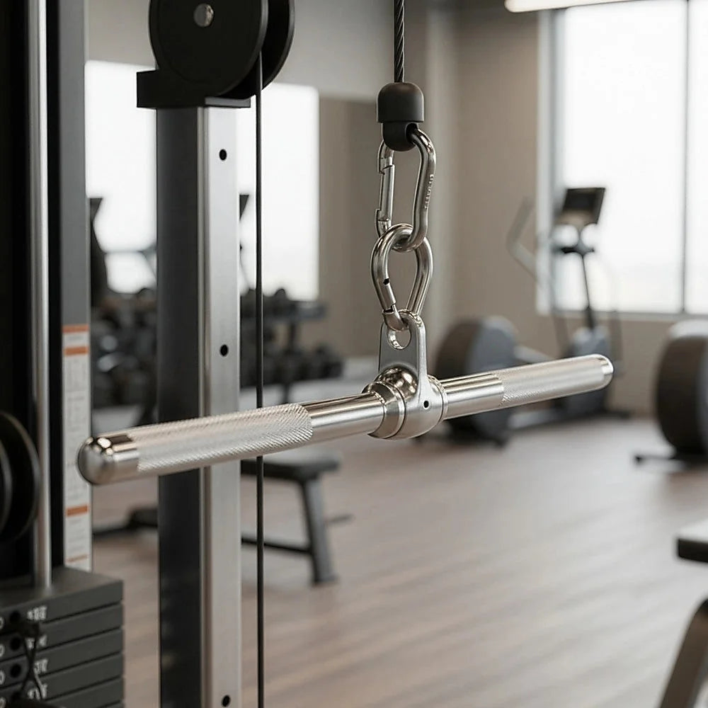 Revolving Straight Bar Cable Attachment - Fitness