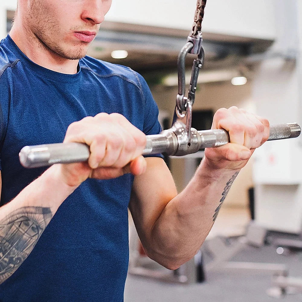 Revolving Straight Bar Cable Attachment - Fitness