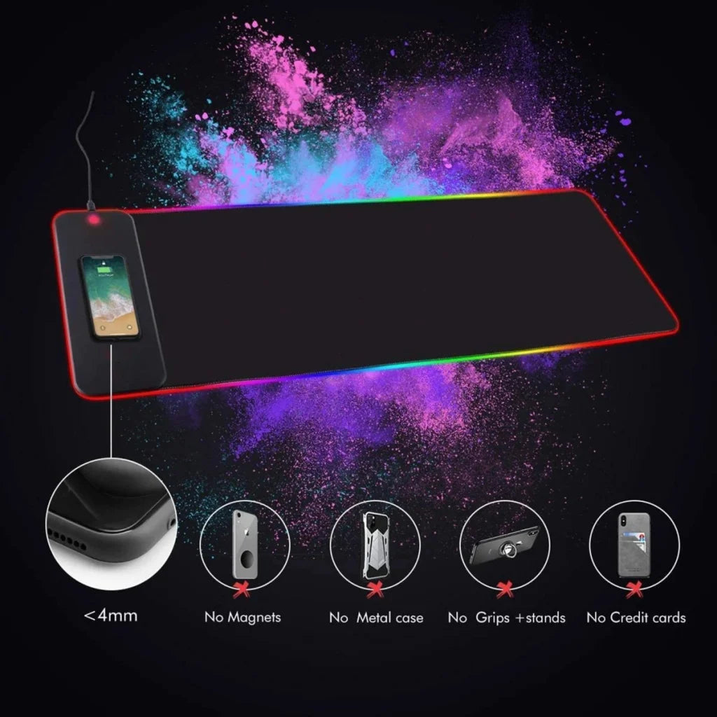 RGB Wireless 15W Oversized Charger Mouse Pad 800x300 MM