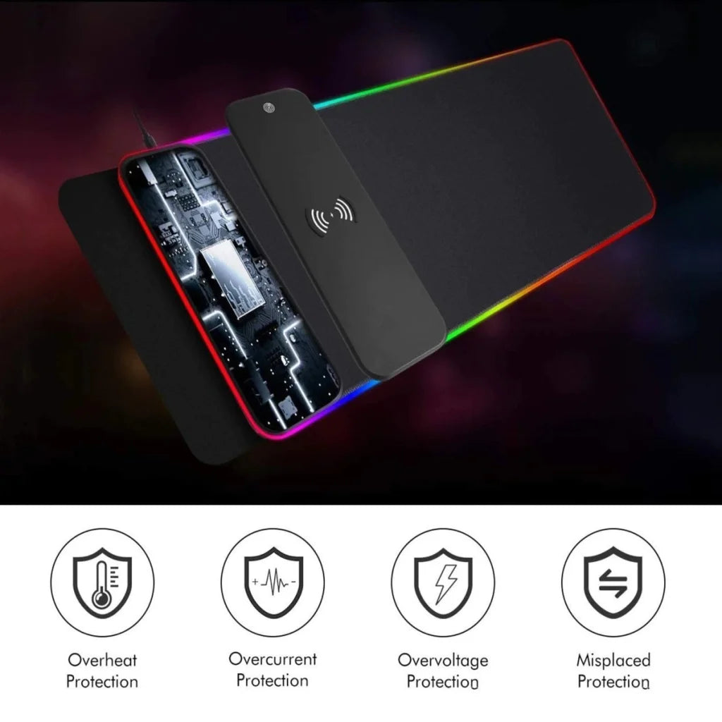 RGB Wireless 15W Oversized Charger Mouse Pad 800x300 MM
