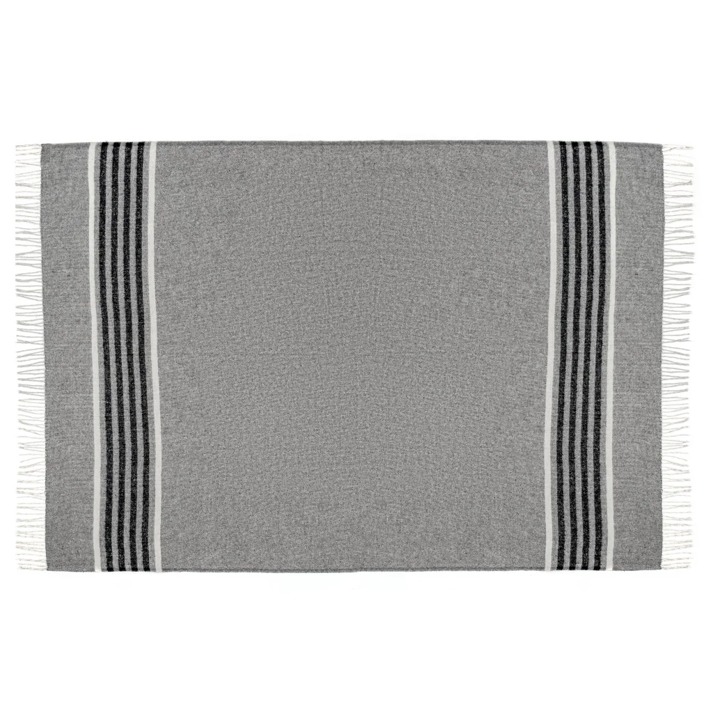 Richmond Throw - Reclaimed Wool Blend - Grey