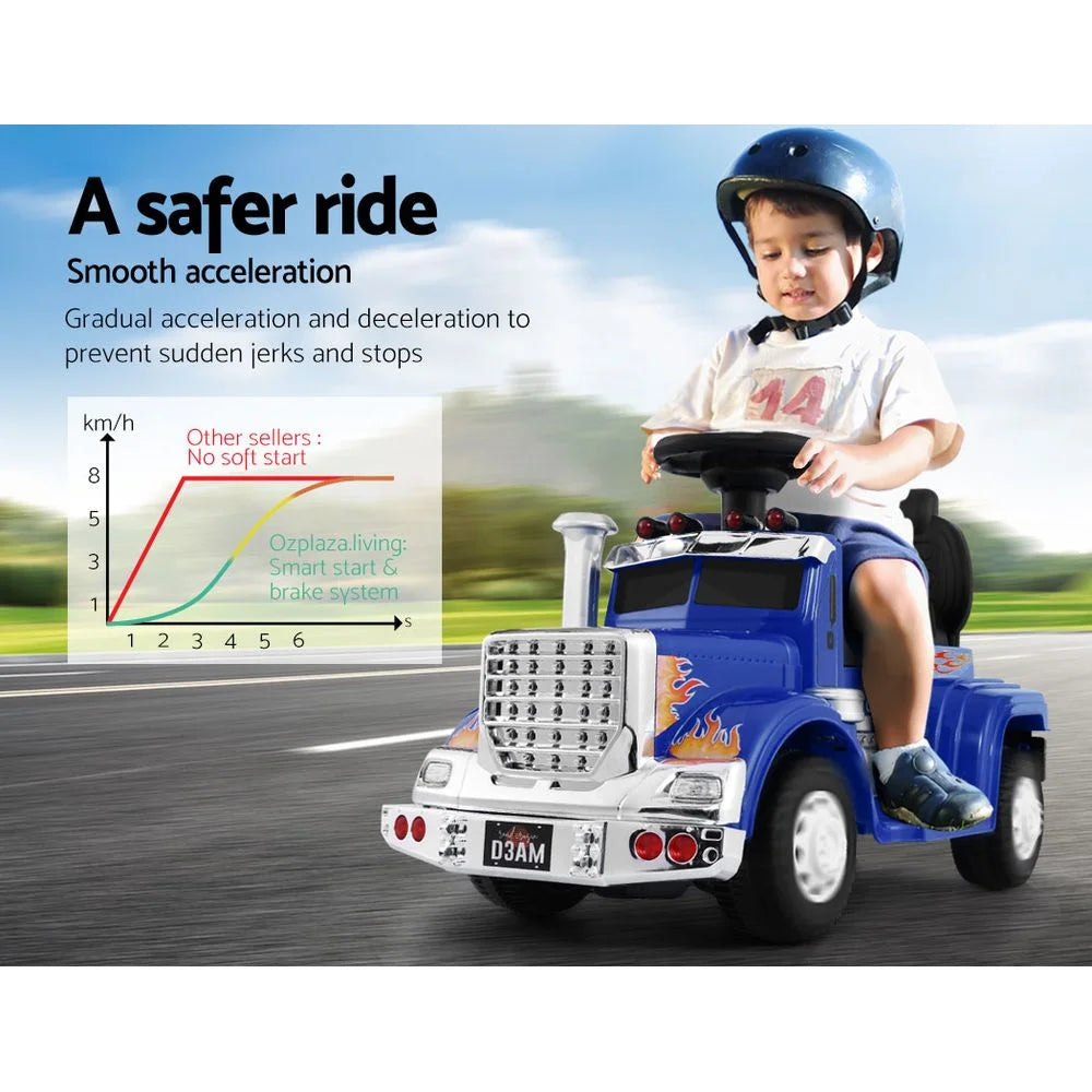 Ride On Kids Car Battery Truck Toy Motorbike - Rigo Blue