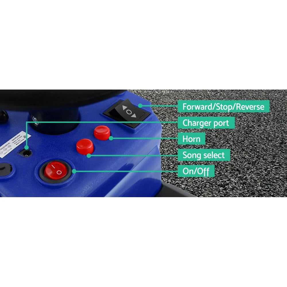 Ride On Kids Car Battery Truck Toy Motorbike - Rigo Blue