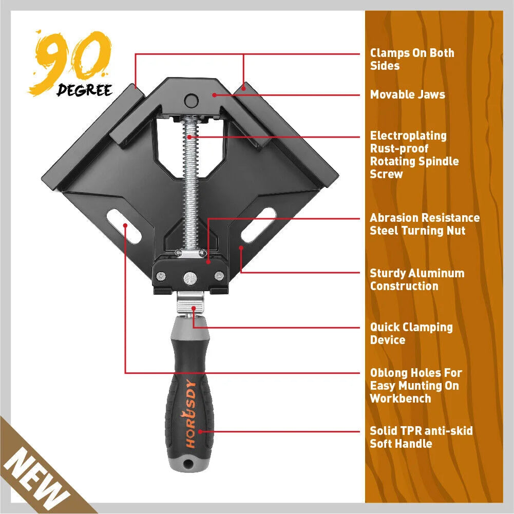 Right Angle Clamp Quick 90° Corner Vise Woodworking Welding