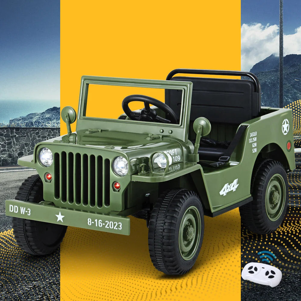 Kids ride-on car with remote control and digital control panel