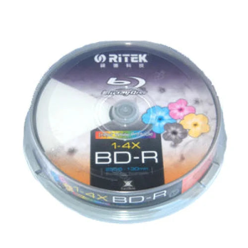 Ritek Blu-Ray BD-R 2X 25GB 130Min White Top Printable