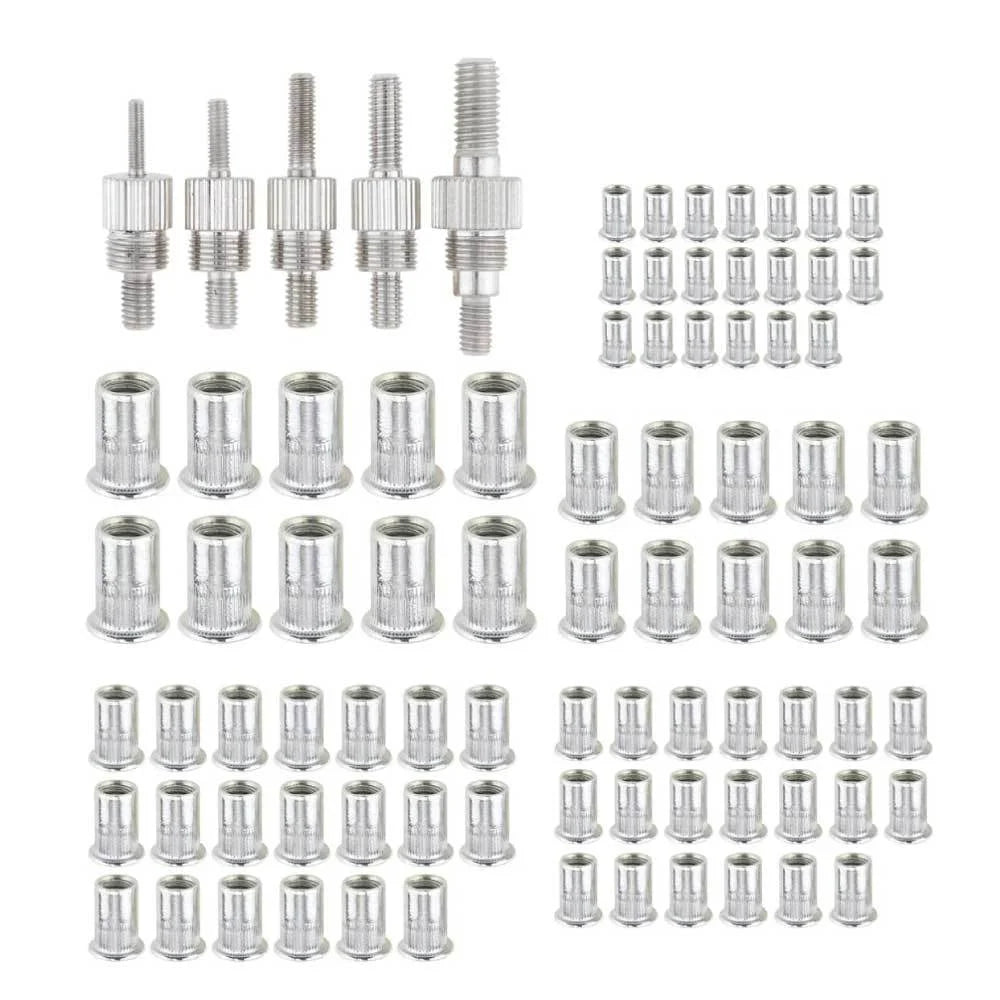 Rivet Kit 106 Pcs Threaded Nutsert Rivnut Nut Riveter