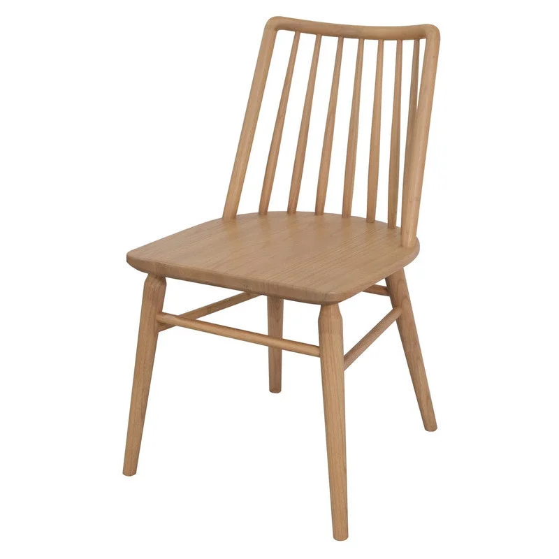 Riviera Solid Oak Dining Chairs Set of 2 - Natural