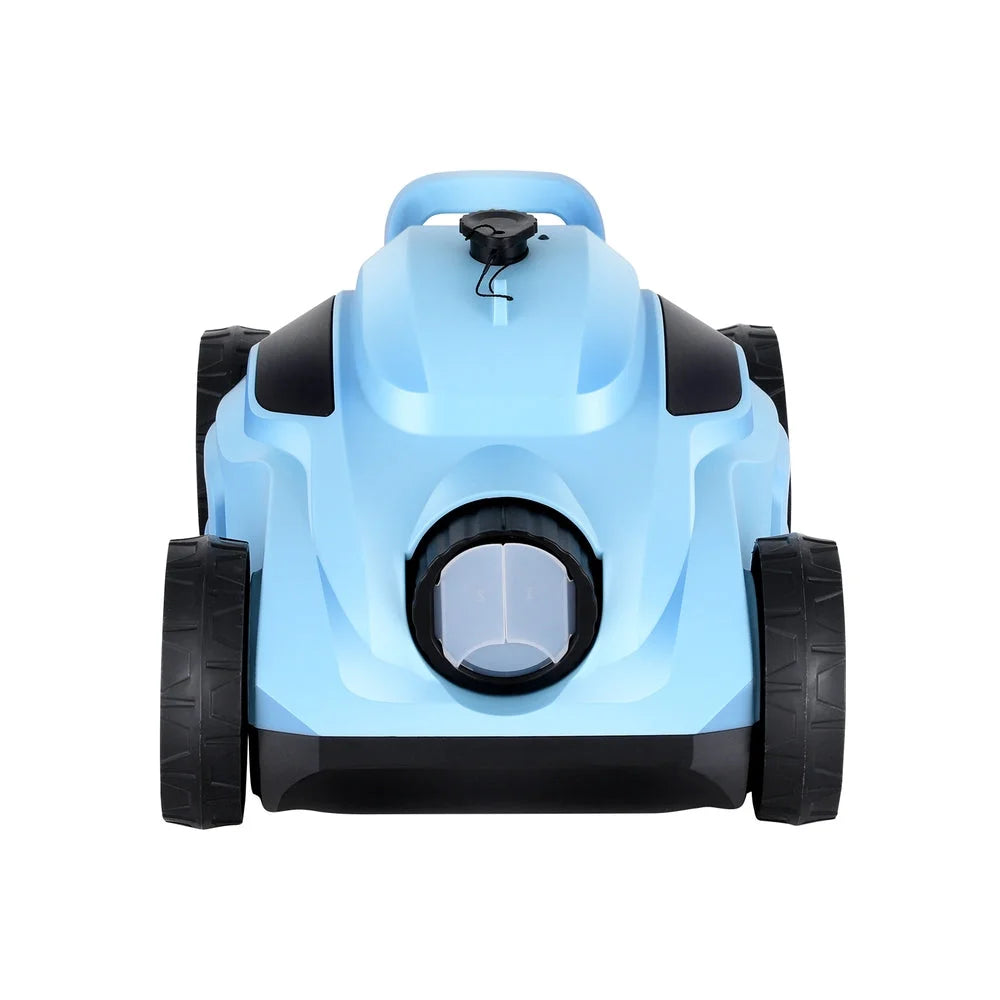 Robotic pool cleaner with colour matched pieces and support fittings