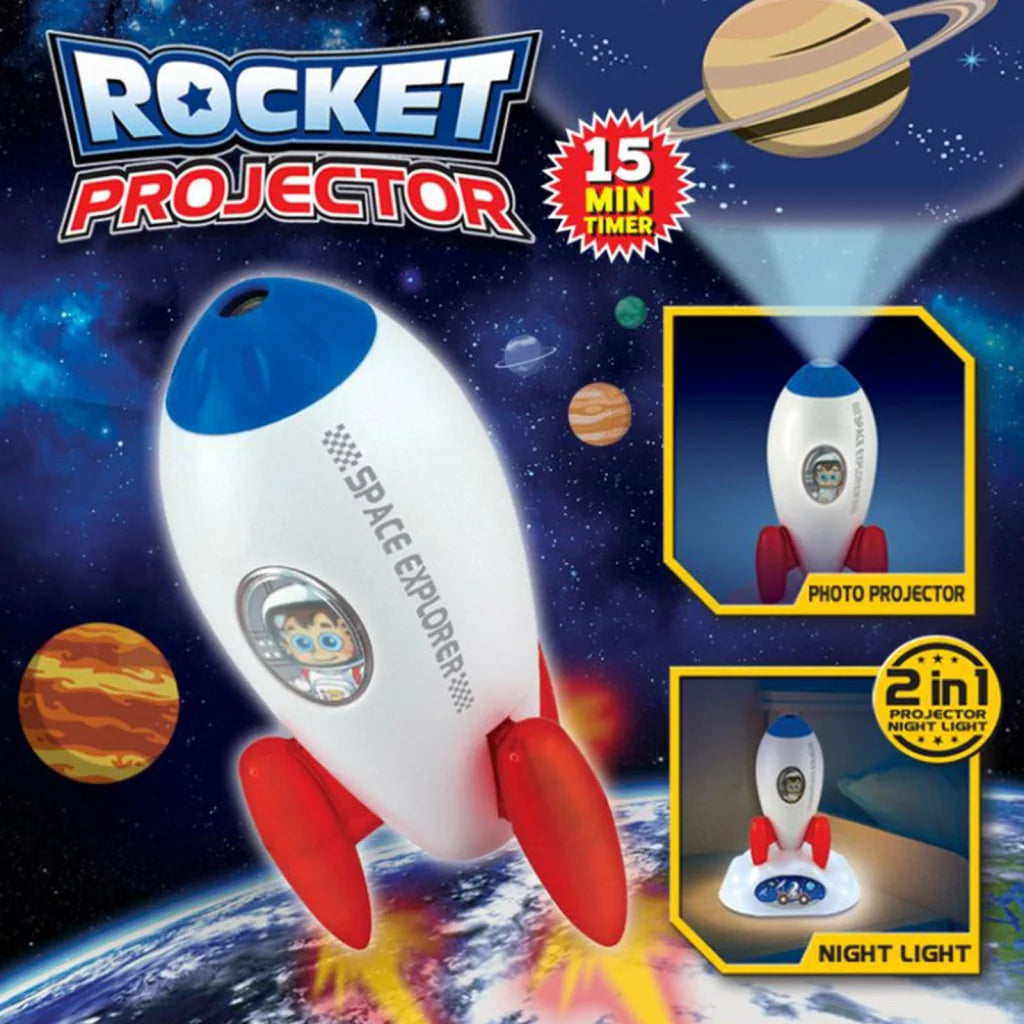 Rocket Projector Night Light Kids STEM Toy - Outer Space