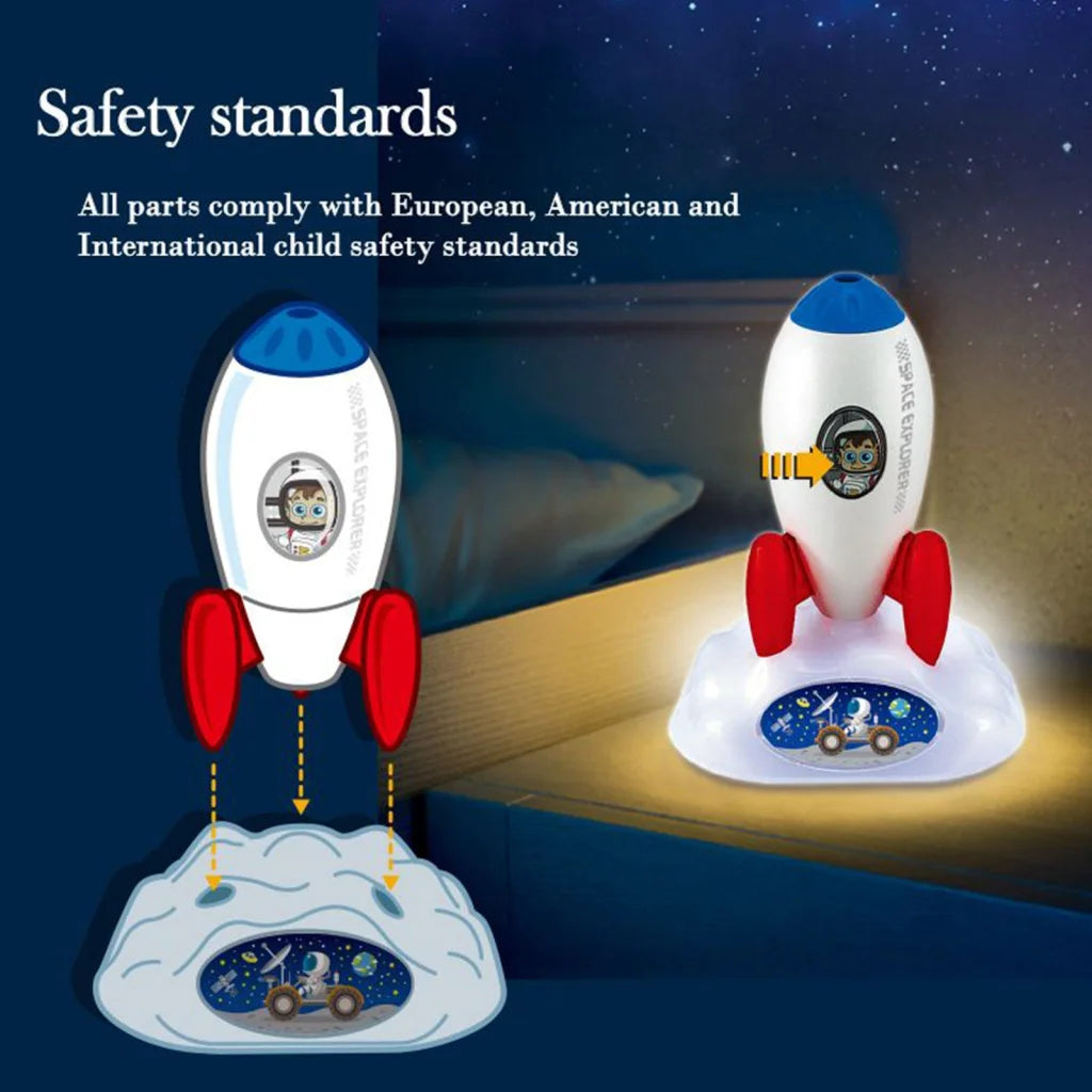 Rocket Projector Night Light Kids STEM Toy - Outer Space