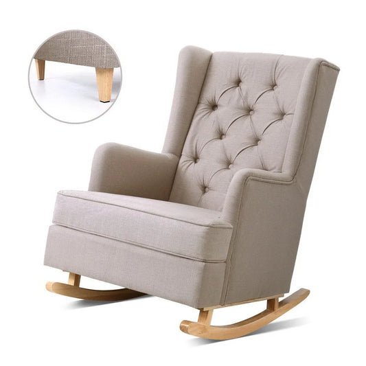 Rocking Armchair Feeding Chair Fabric Armchairs Lounge