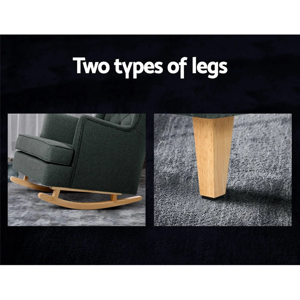 Rocking Armchair Feeding Chair Fabric Armchairs Lounge