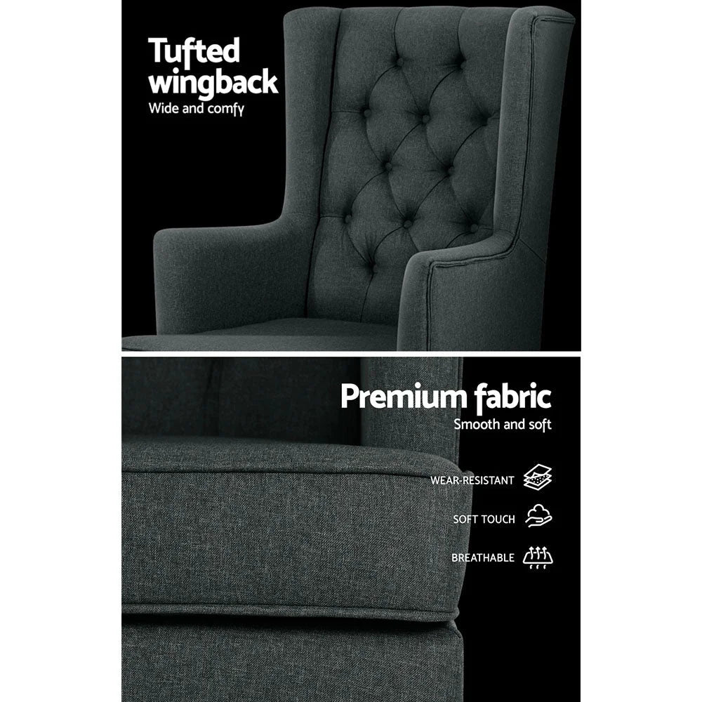 Rocking Armchair Feeding Chair Fabric Armchairs Lounge