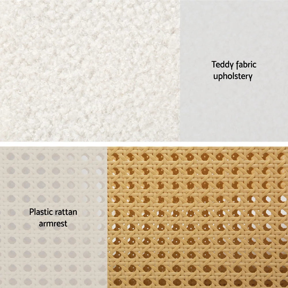 Rocking Chair Armchair Bouclé Accent Chair Sherpa