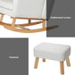 Rocking Chair Armchair Linen Fabric beige jonah 458