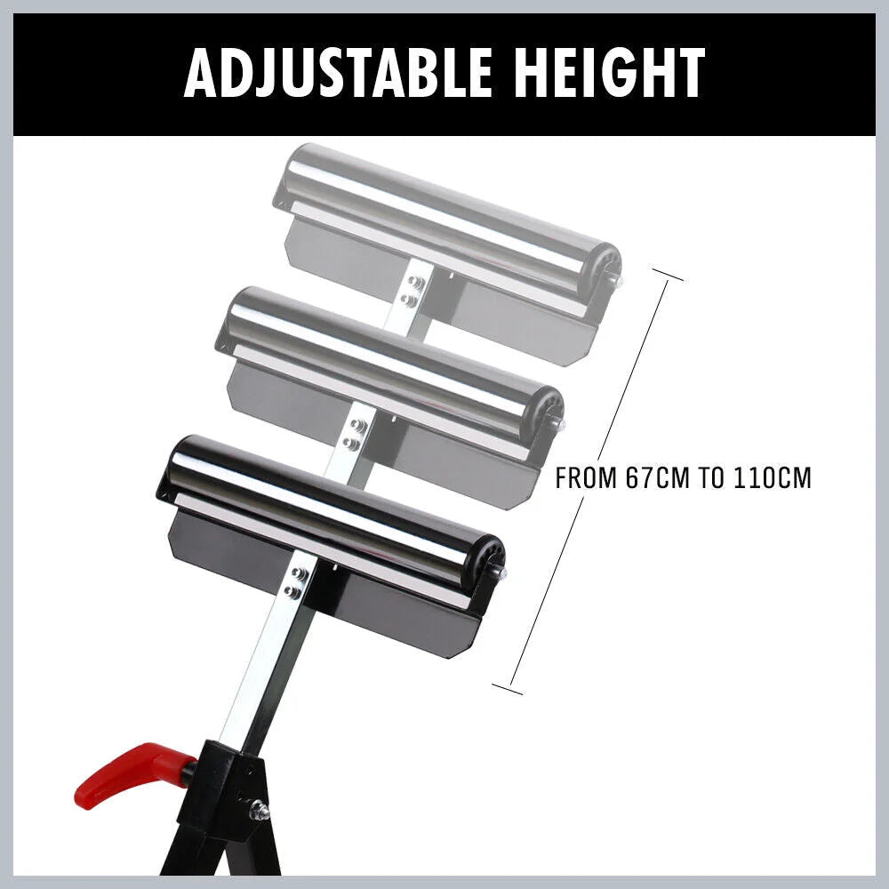 Roller Support Stand Foldable Adjustable Bench Holder Heavy