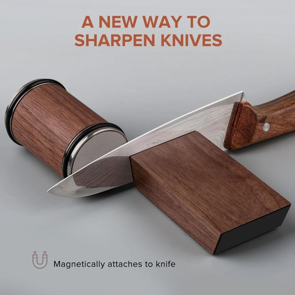 Rolling Knife Sharpener Kit for Straight Edge Roller Knife