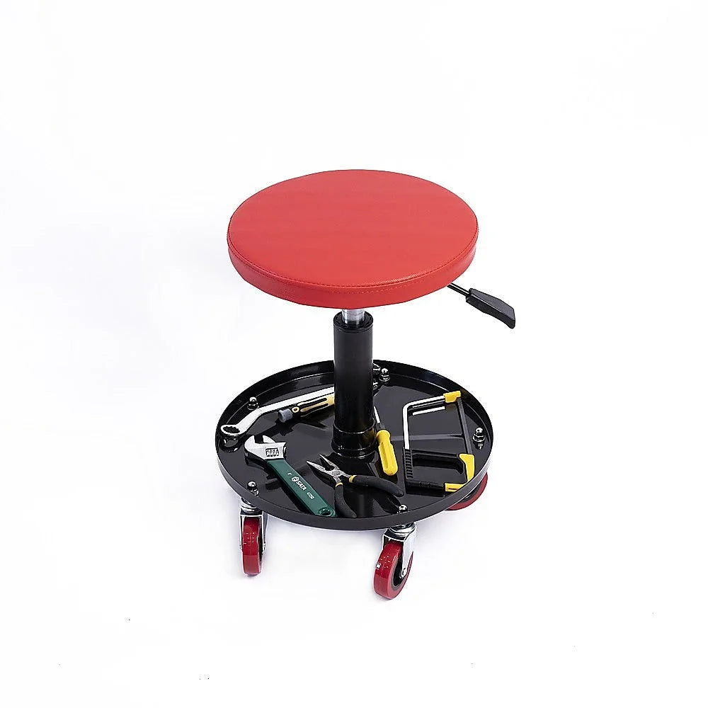 Rolling Shop Stool Mechanics Garage Adjustable Work Seat Creeper
