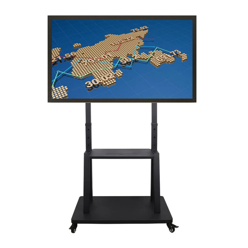 Shelf with rolling tv stand w