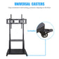 Rolling TV Stand 32-100 w/ Adjustable Mount & 2-Tier Shelf