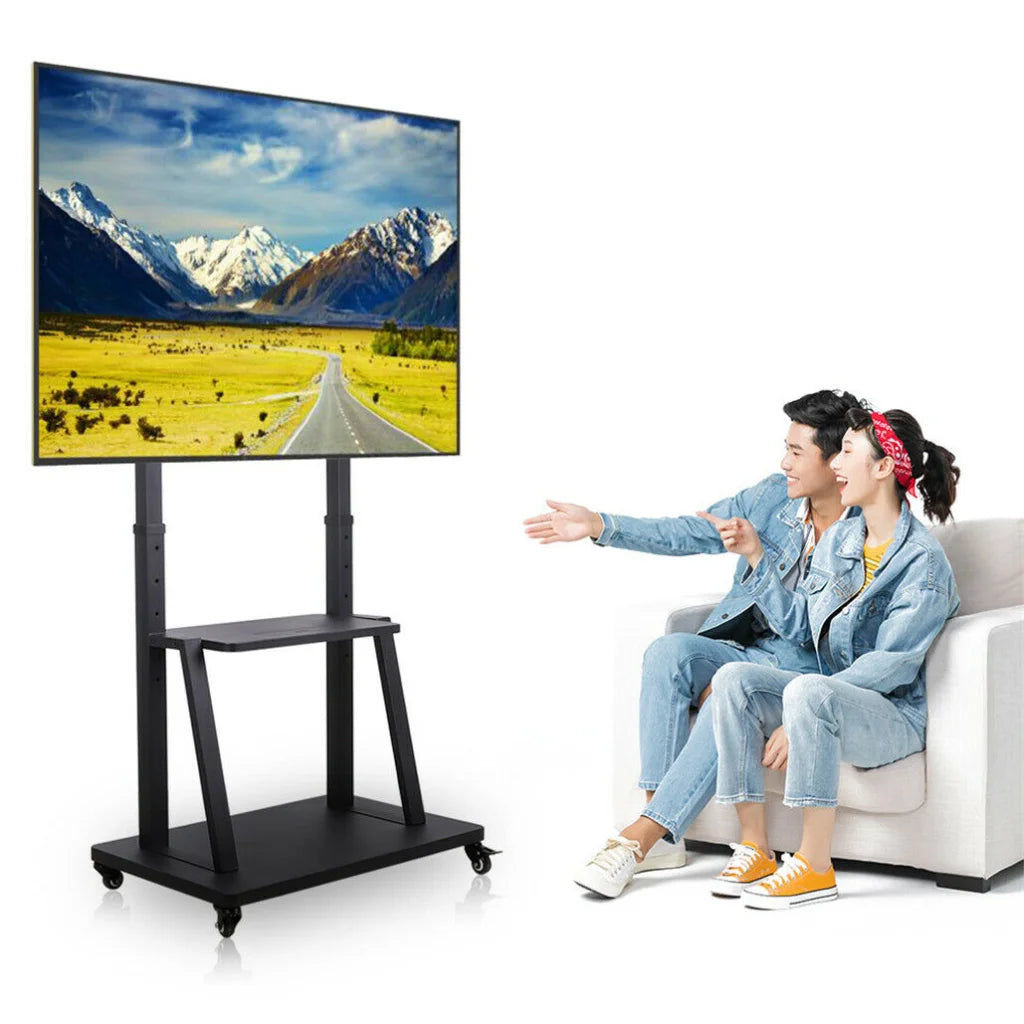 Rolling tv stand w shelf