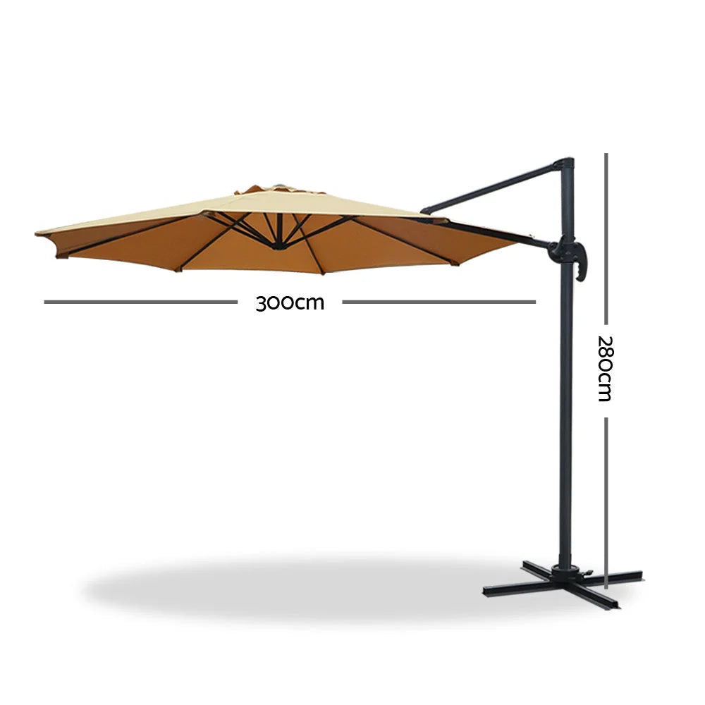 Roma Outdoor Umbrella, Beige