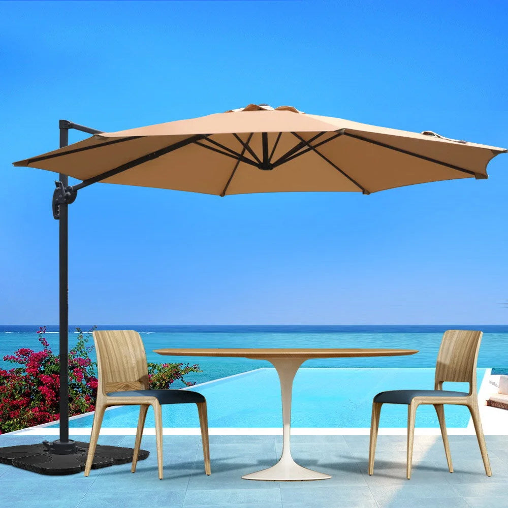 Roma Outdoor Umbrella, Beige
