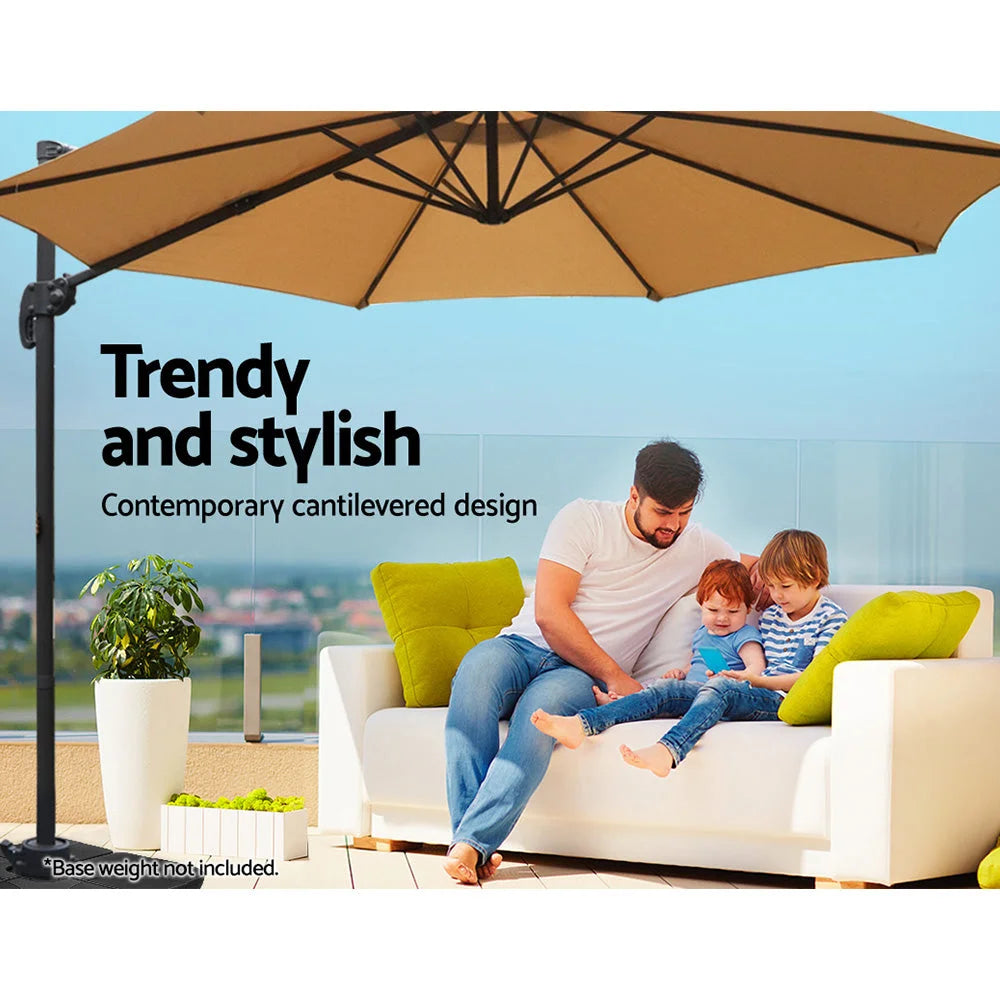 Roma Outdoor Umbrella, Beige