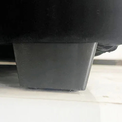 Roman Bed Frame Queen Size Black Velvet Fabric with Gas