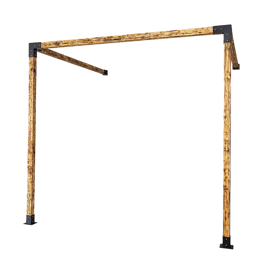 Roof Pergola Gazebo Shed - Matte Black Steel Brackets DIY