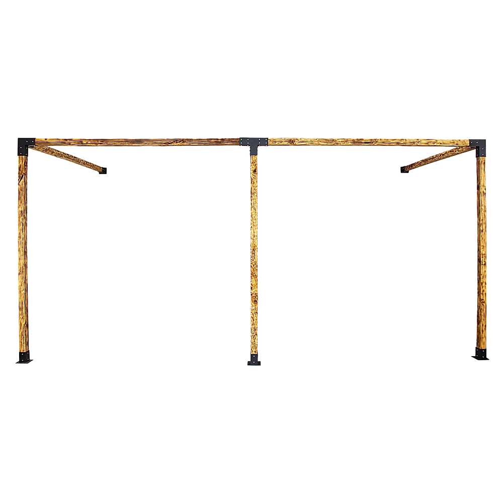 Roof Pergola Gazebo Shed - Matte Black Steel Brackets DIY