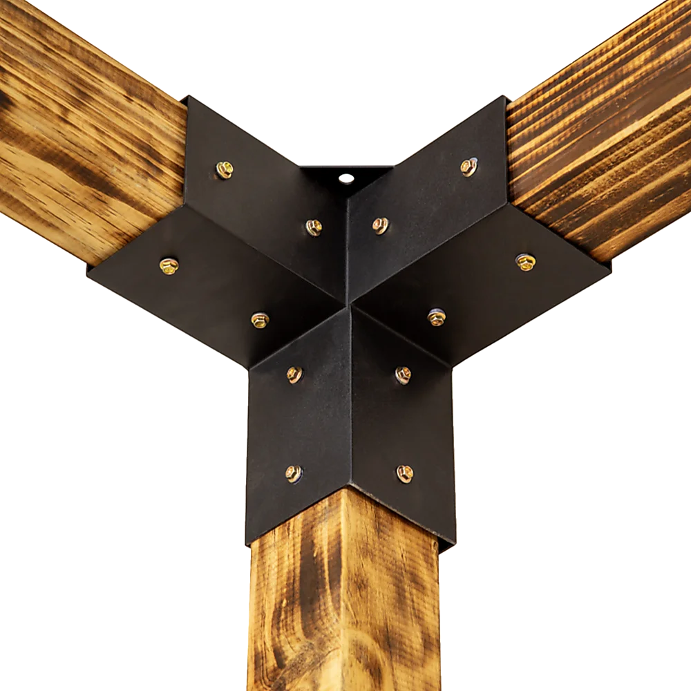 Roof Pergola Gazebo Shed - Matte Black Steel Brackets DIY