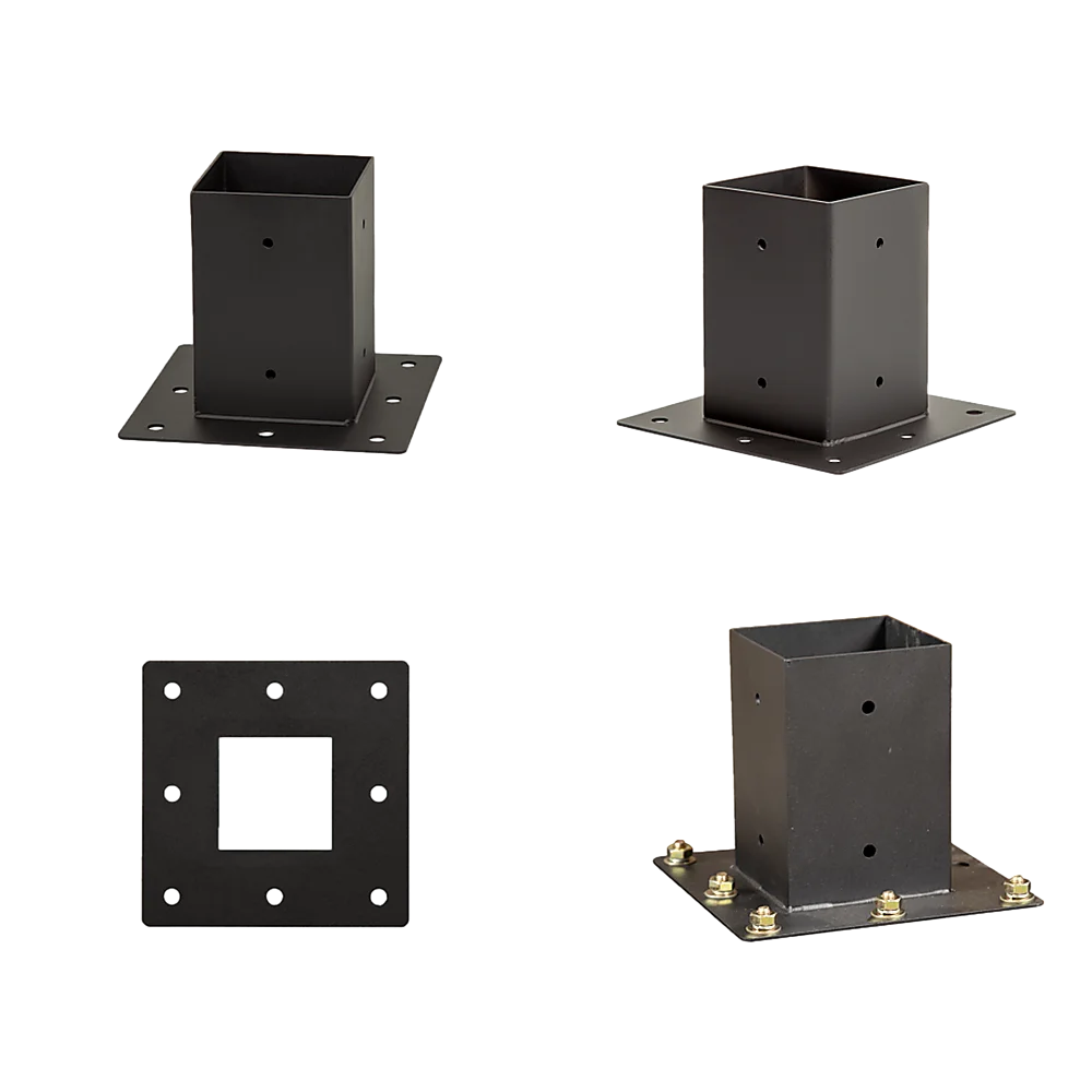 Roof Pergola Gazebo Shed - Matte Black Steel Brackets DIY