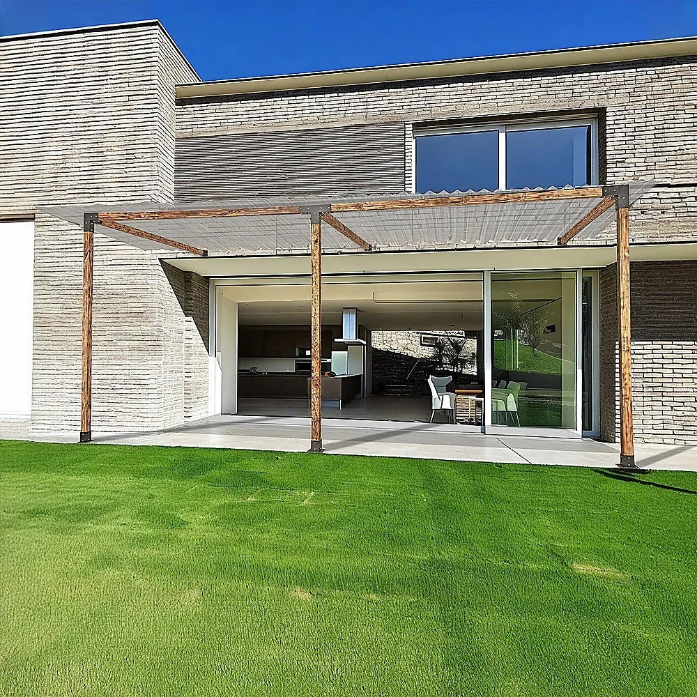 Roof Pergola Gazebo Shed - Matte Black Steel Brackets DIY