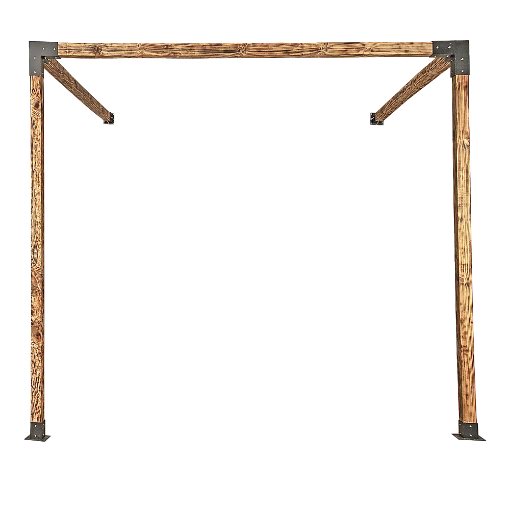 Roof Pergola Gazebo Shed - Matte Black Steel Brackets DIY